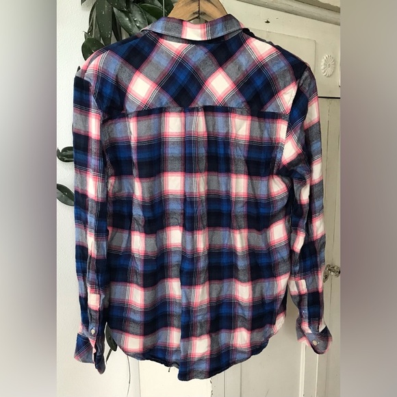 Gap + Pendleton | Women’s blue/pink/cream plaid button down shirt, size S - Picture 6 of 14
